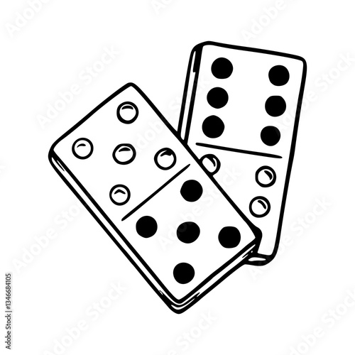 dominoes vector illustration