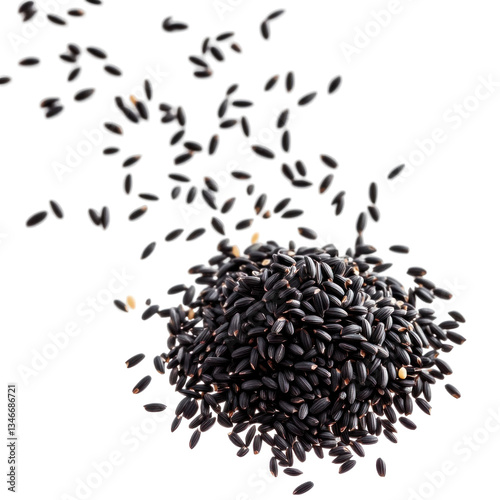 black sesame seeds isolated