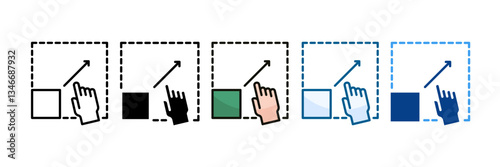 Resolution Icon Set Multiple Style Collection