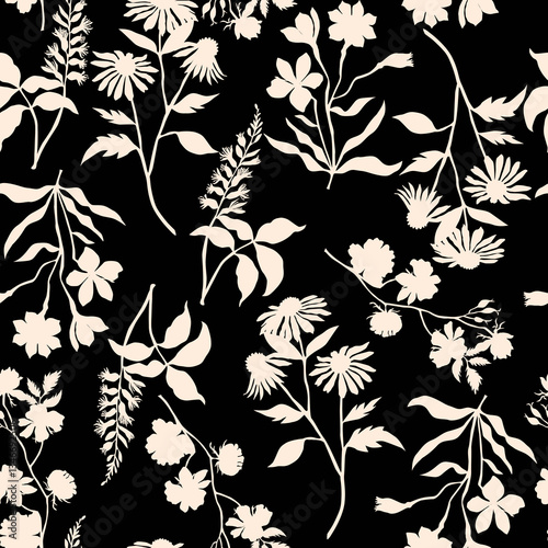 Tropical pattern, floral, leaves. Digital print in Repeat (rapport), Resolution 300 DPI, ideal for fashion, decoration and stationery.