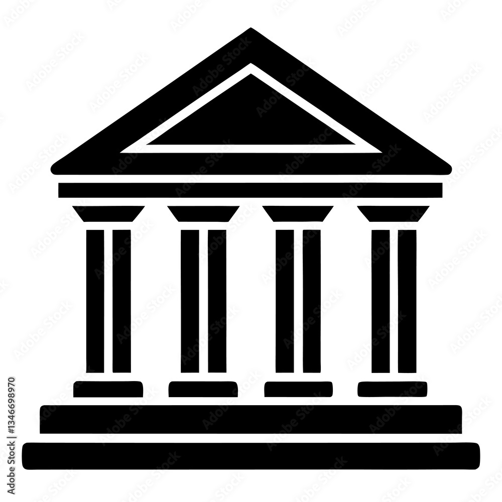 Obraz premium Bank vector icon on white background 