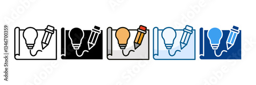 Creativity Icon Set Multiple Style Collection