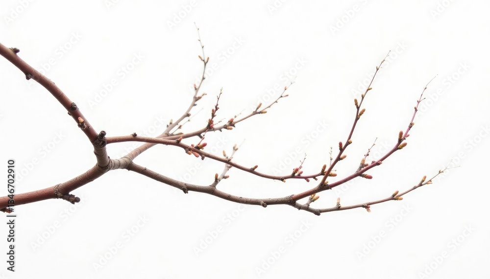 Delicate branches with intricate details isolated on white background, twigs, nature, branches Delicate branches with intricate details isolated on white background, twigs, nature, branches