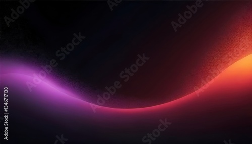 smooth abstract wave of glowing purple and orange light on dark background  futuristic digital art for wallpaper and design