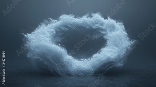 Abstract ring of ethereal clouds