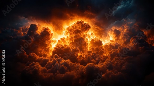 Wallpaper Mural Fiery clouds engulfing the sky Torontodigital.ca