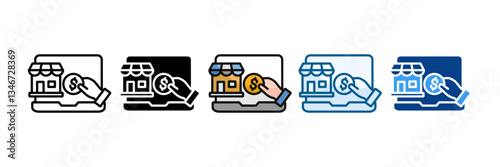 E Commerce Icon Set Multiple Style Collection
