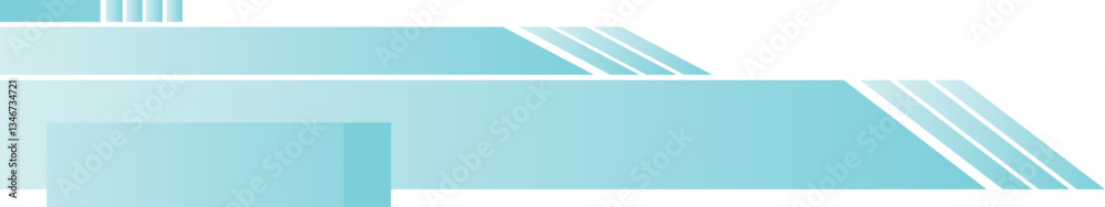 Fototapeta premium Futuristic blue tech banner with geometric shapes.