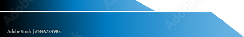 Futuristic blue tech banner with geometric shapes.