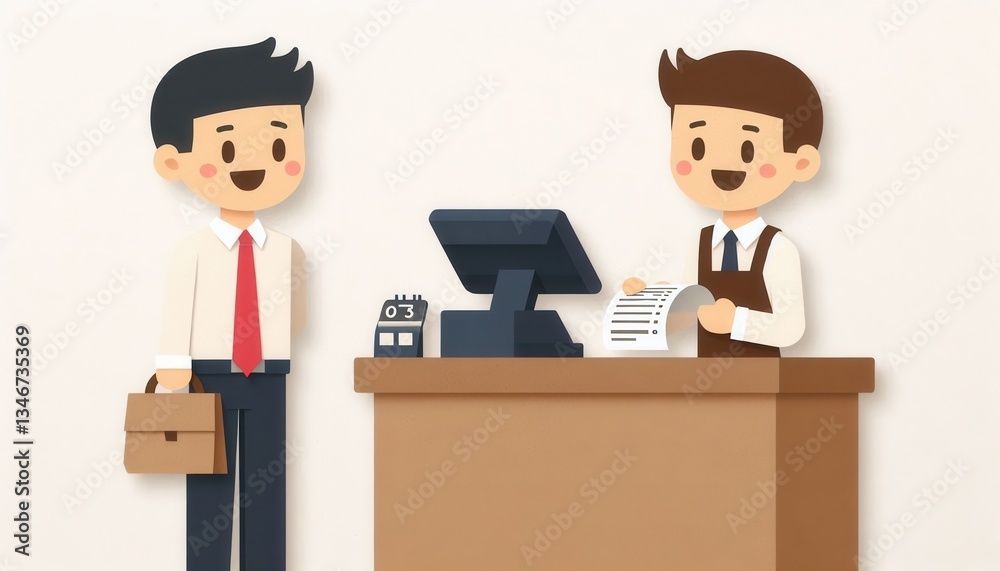 Friendly environment for business consultation digital illustration of office engagement Friendly environment for business consultation digital illustration of office engagement