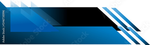 Modern abstract blue geometric triangle corner design, ideal for corporate, tech, or presentation graphics.
