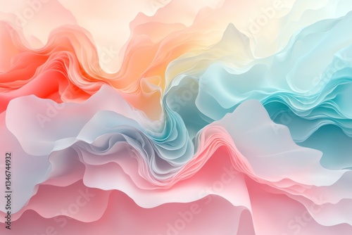 Abstract gradient background with soft mint and peach, gradient teal and violet, featuring a highly detailed, ideal for modern and elegant designs.