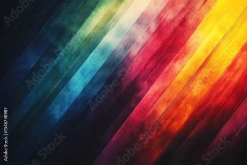 Abstract gradient background with black and deep red, pastel green, yellow, and blue, featuring a flat design, ideal for modern and elegant designs.