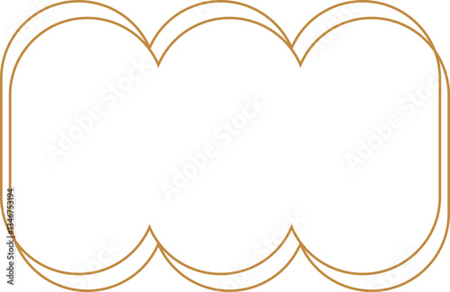 Minimalist aesthetic linear frame