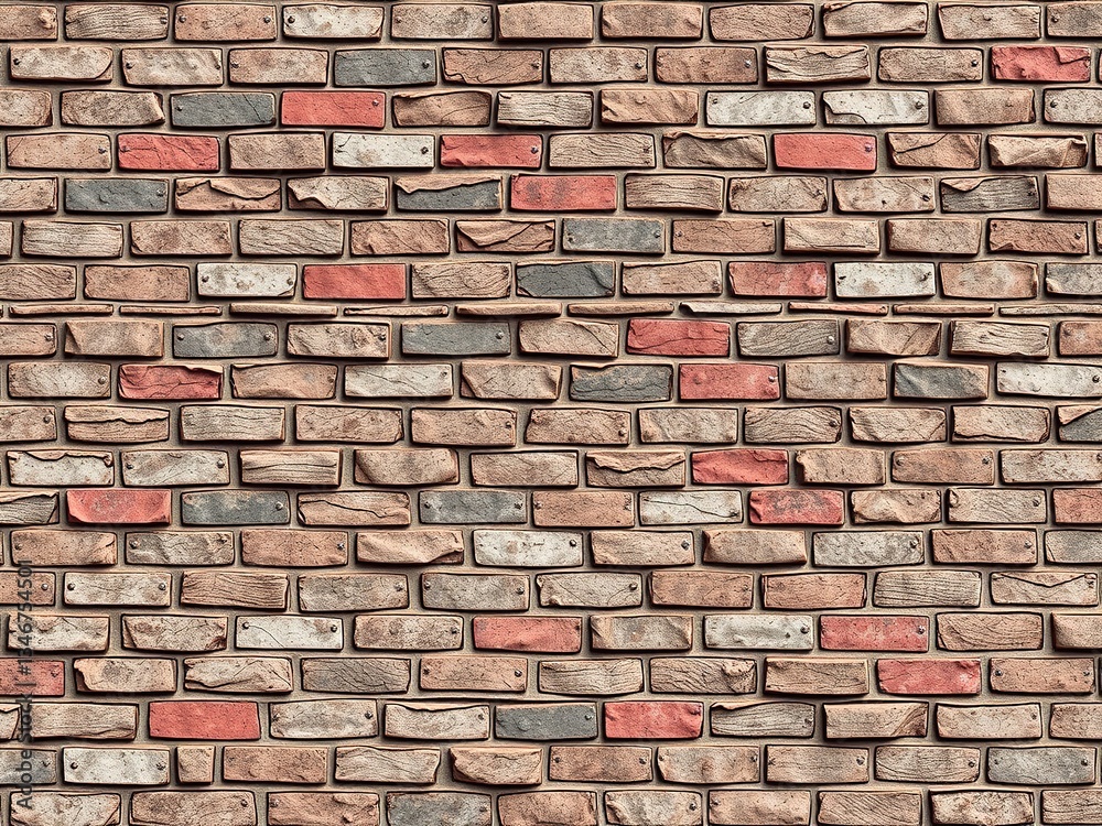 Fototapeta premium Abstract Brick Wall Texture with Intricate Pattern