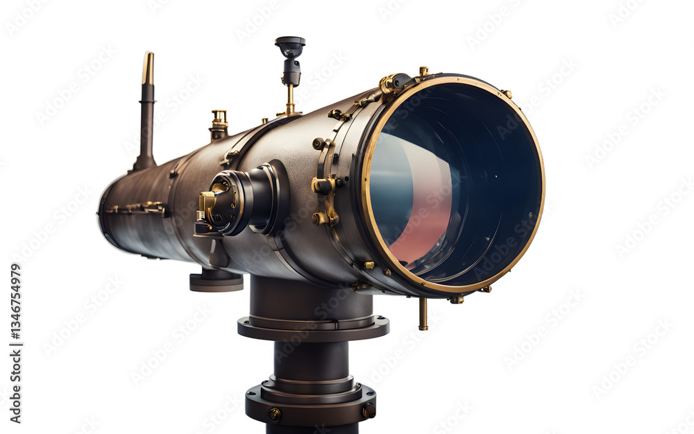 Fototapeta premium Submarine periscope isolated on a empty plain background