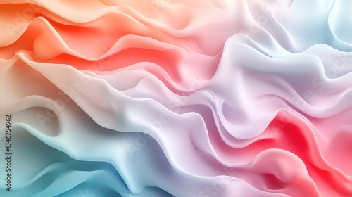 Abstract gradient background with white to soft lavender, teal and coral, featuring a smooth blend, ideal for modern and elegant designs.