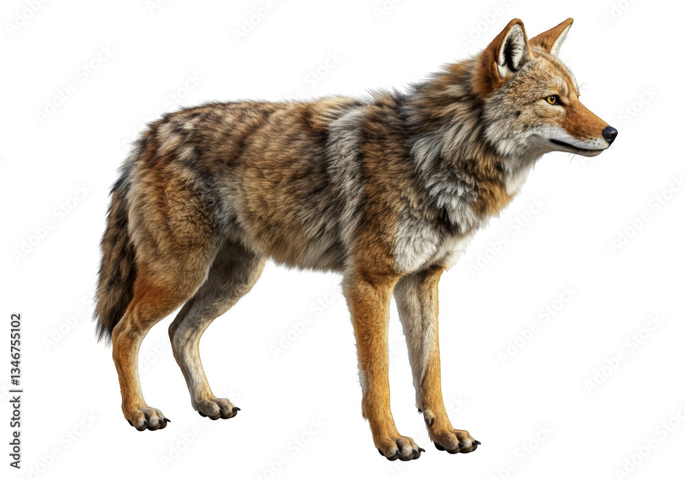 Obraz premium Cayote on a transparent background