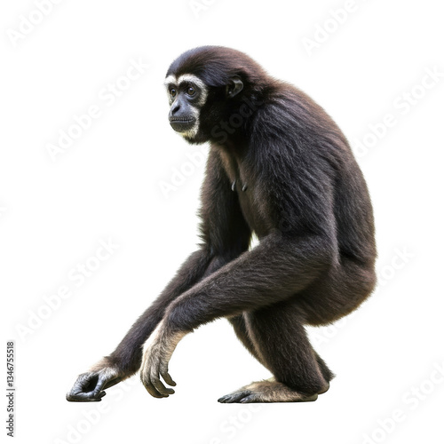 Gibbon on a transparent background