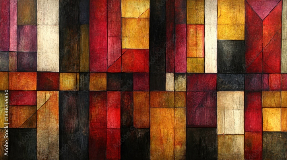Fototapeta premium Geometric Abstract in Rich Colors