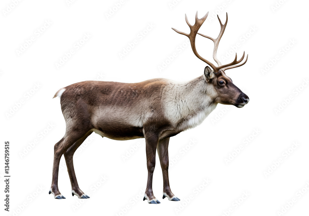 Fototapeta premium Reindeer on a transparent background