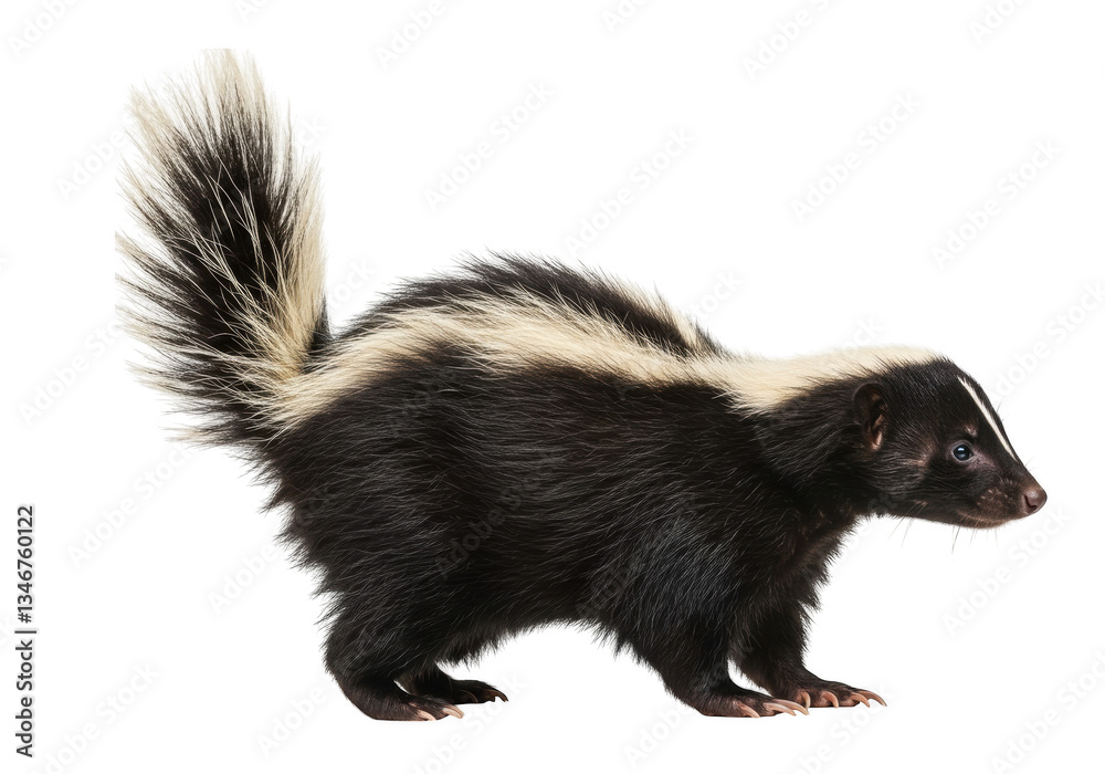 Obraz premium Skunk on a transparent background