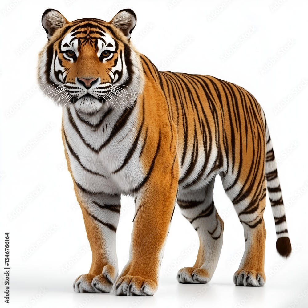 Obraz premium Magnificent Tiger Displaying Its Natural Strength