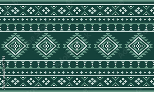 Wallpaper Mural Aztec Navajo tribal Native American geometric seamless pattern. Colorful ethnic design for fabric, textile, blanket, rug, carpet, and fashion. Torontodigital.ca