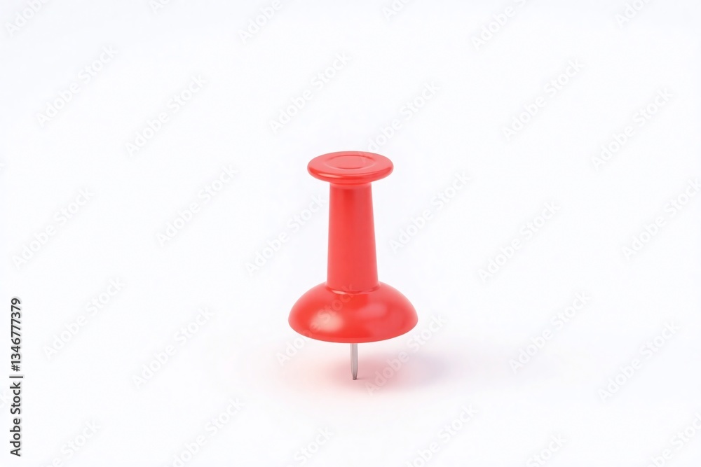 red push pin on a white background red push pin on a white background