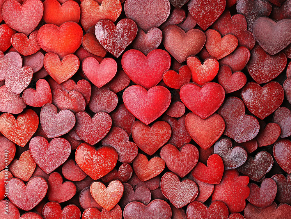 Obraz premium Bold and edgy red hearts for contemporary design