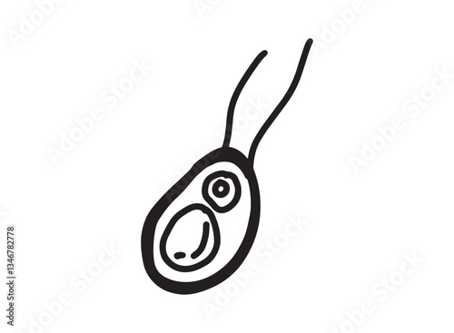 Set of an Bacteria and Virus Illustration