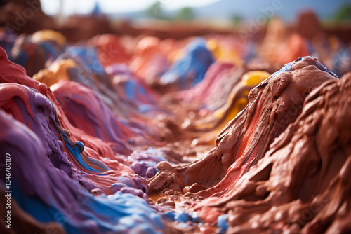creative potential of mud is showcased through its ability to be shaped and molded into different forms, encouraging viewers to envision its versatility