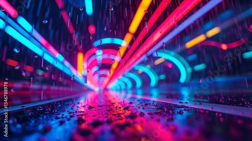 light trails on the street