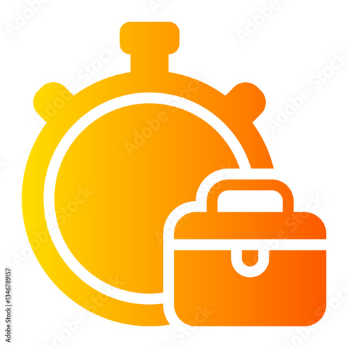 working hours gradient icon