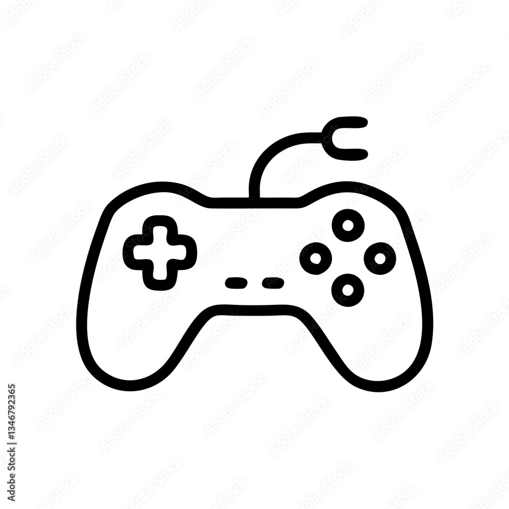 Game controller icon representing a classic gaming device design
Game controller icon representing a classic gaming device design