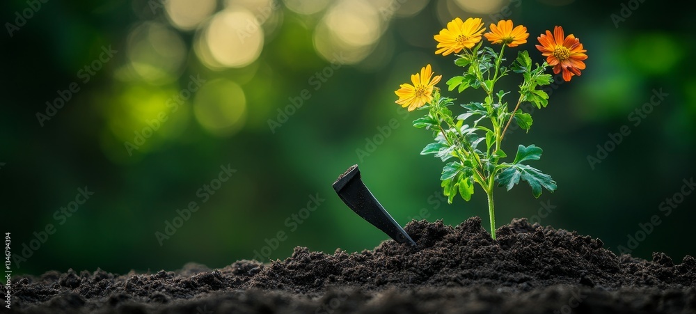 Surreal Blooming Spade, Gardening tools