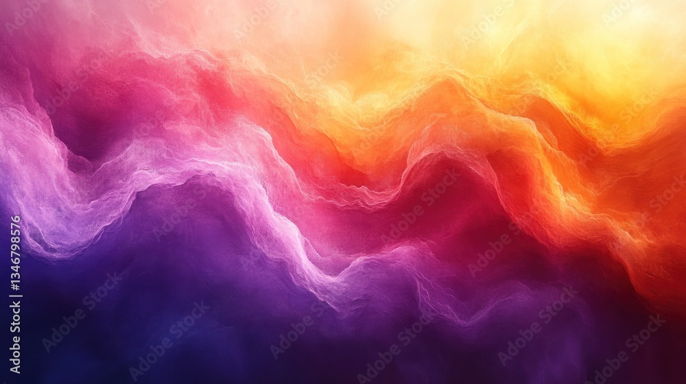 Obraz premium Abstract colorful wavy cloudscape, vibrant gradient background