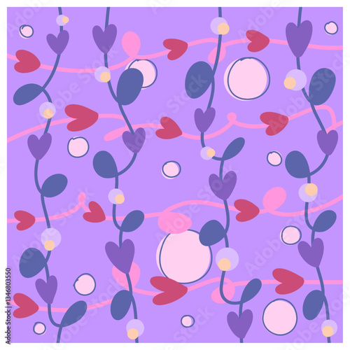 seamless pattern with colorful abstract flower symphony