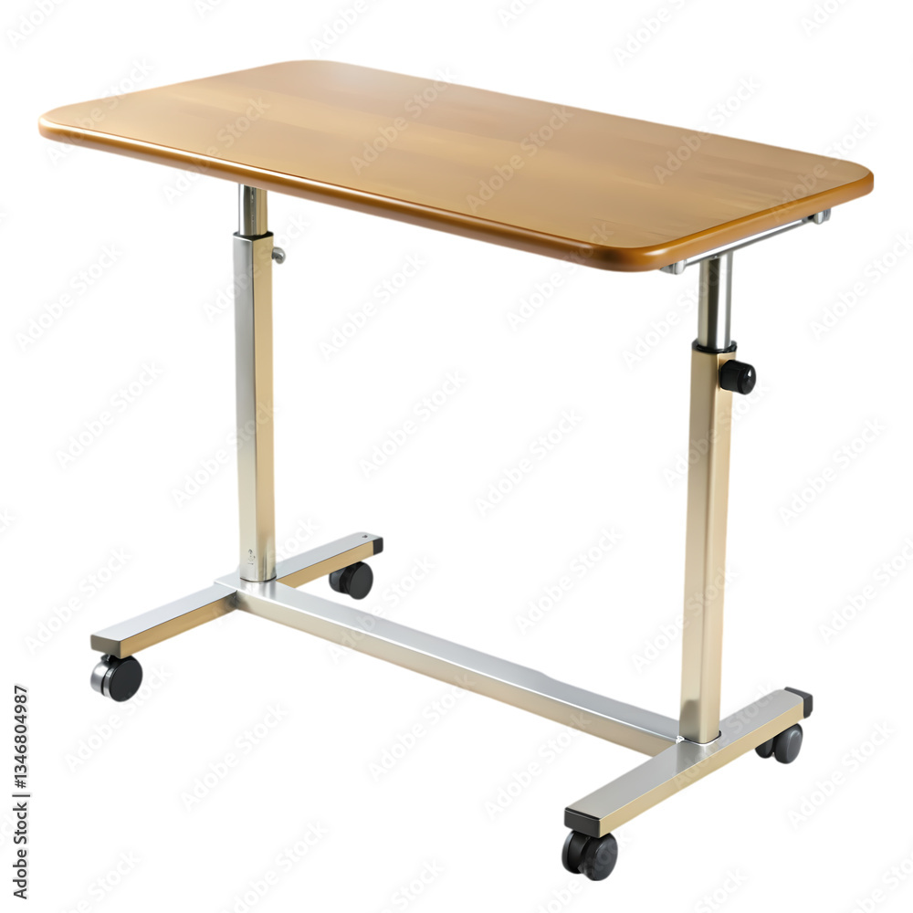Adjustable Height Overbed Table on transparent background Adjustable Height Overbed Table on transparent background