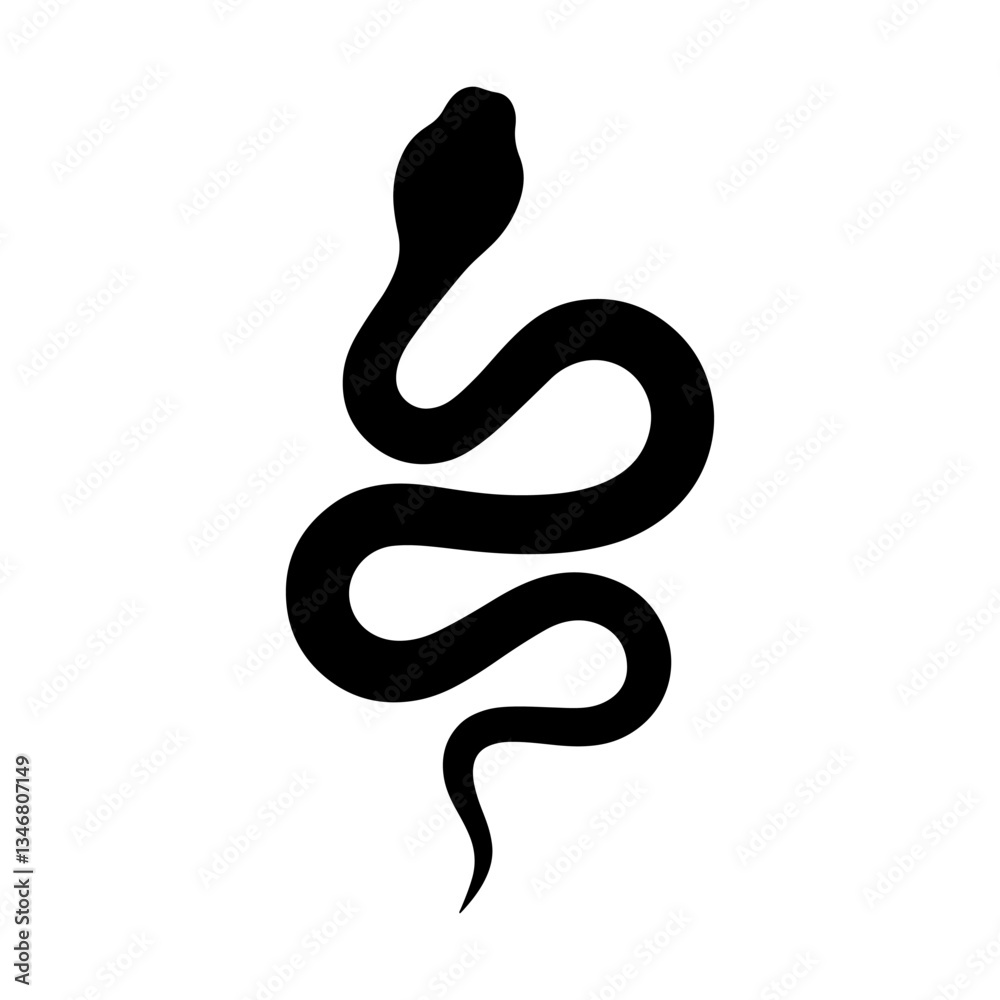 custom made wallpaper toronto digitalMinimalist Snake Silhouette Tattoo Design – Black Vector Icon