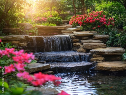 Fototapeta Naklejka Na Ścianę i Meble -  waterfall in the park