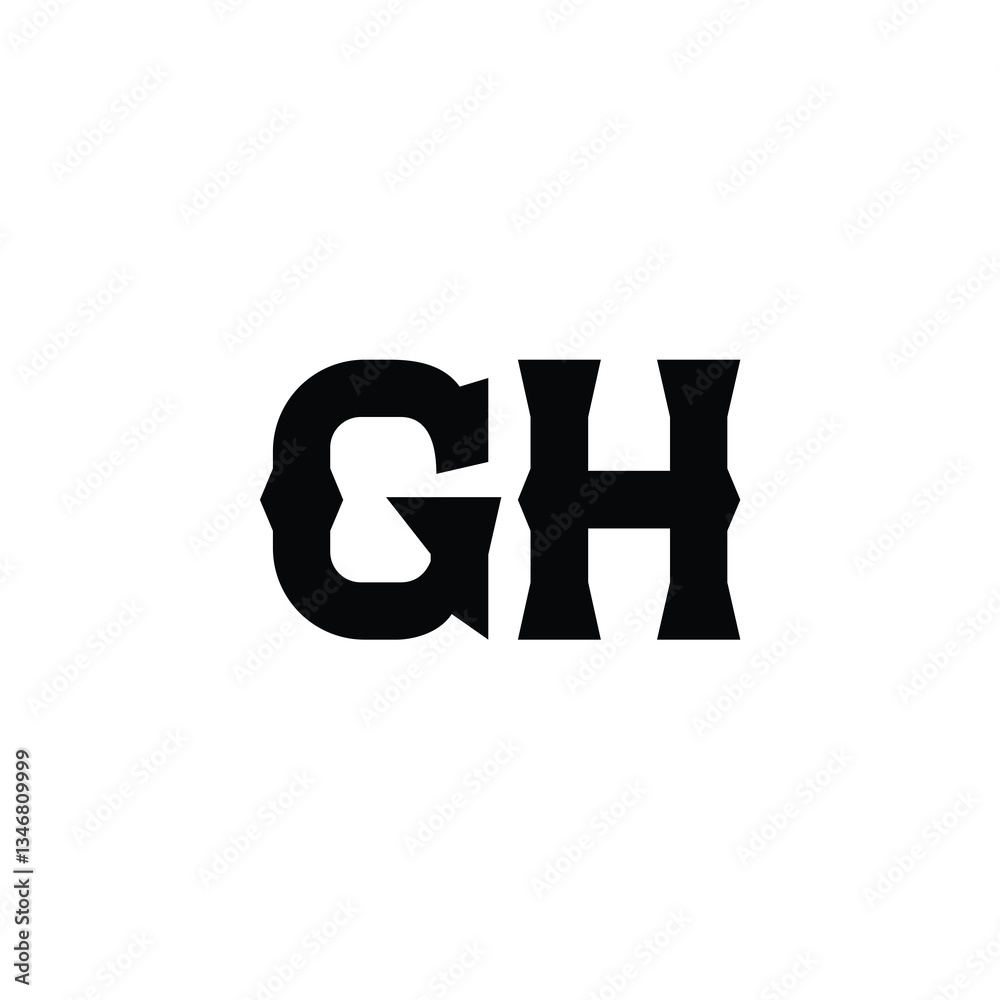 GH monogram logo design letter text name symbol monochrome logotype alphabet character simple logo GH monogram logo design letter text name symbol monochrome logotype alphabet character simple logo
