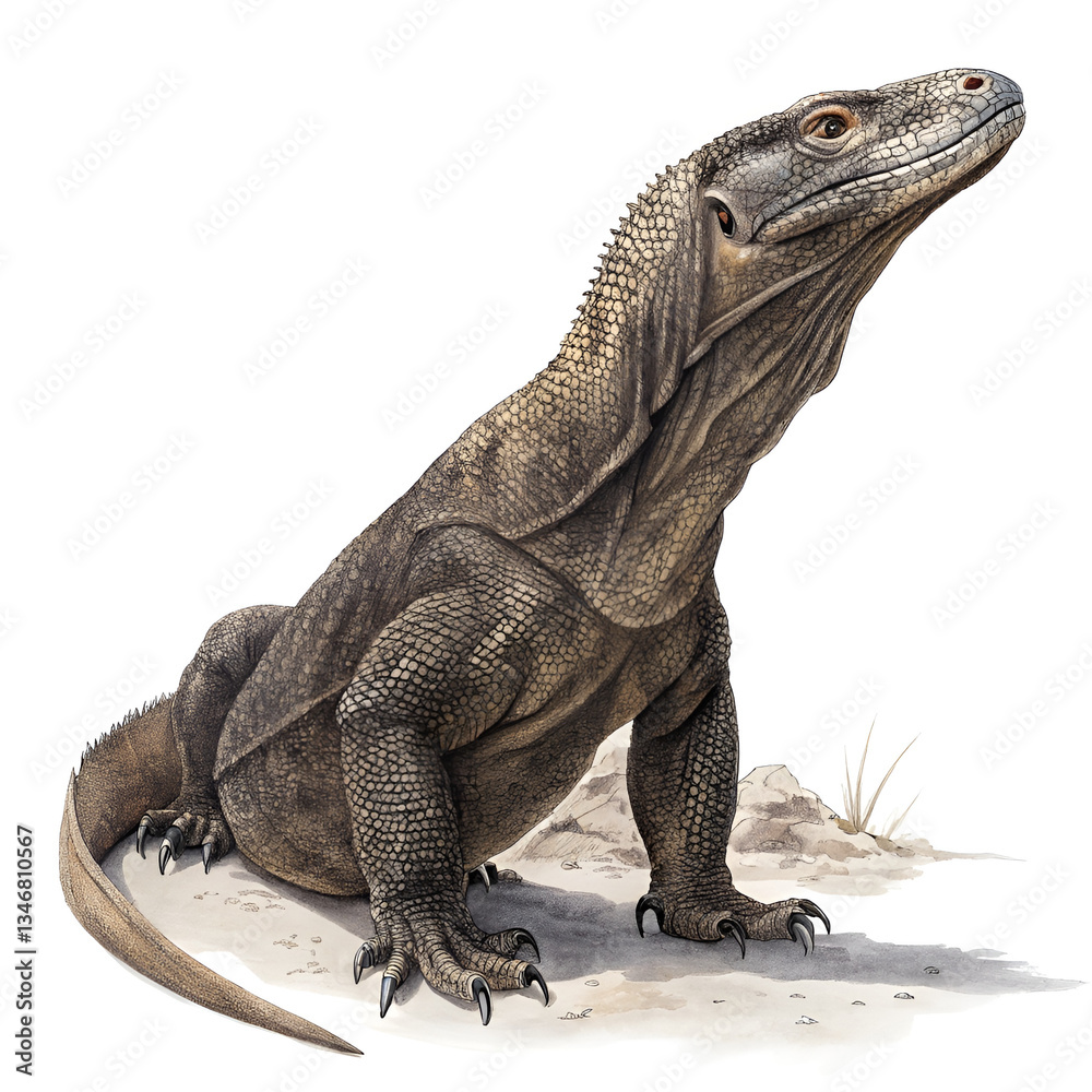 Obraz premium iguana on a white background