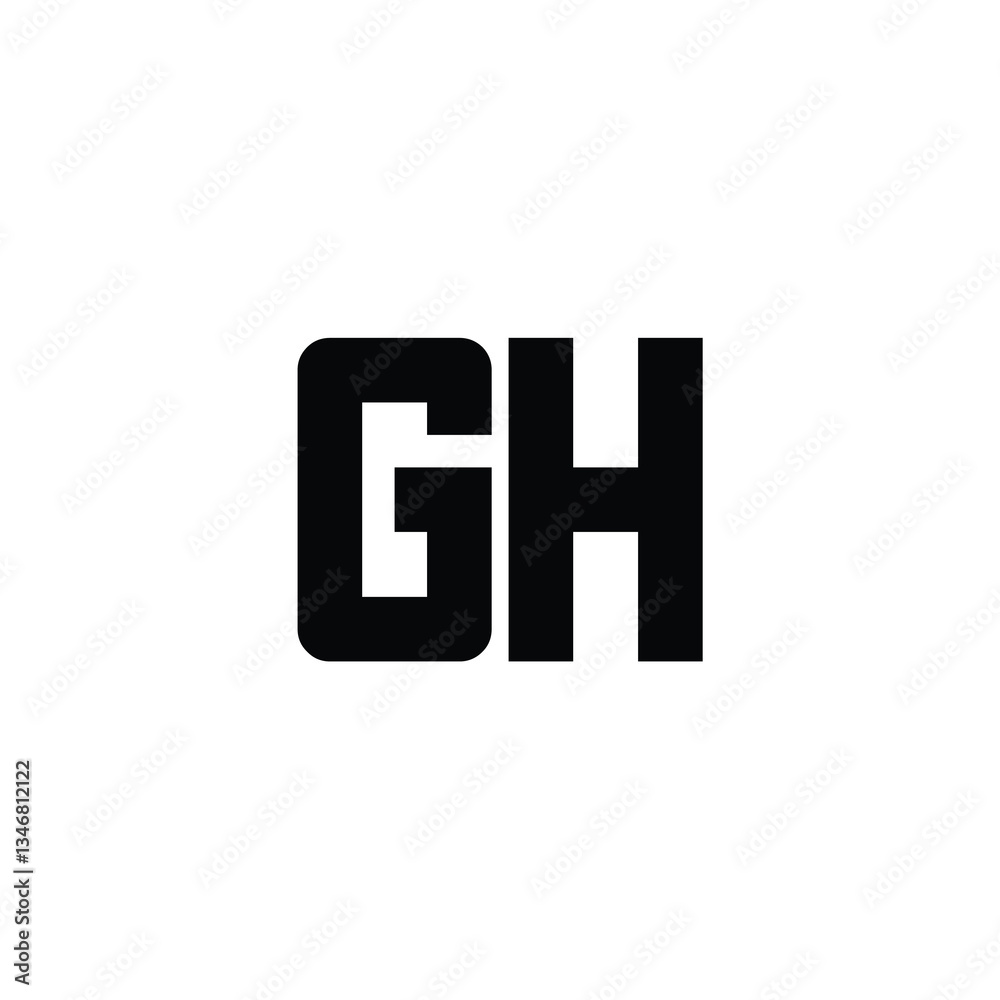 GH monogram logo design letter text name symbol monochrome logotype alphabet character simple logo GH monogram logo design letter text name symbol monochrome logotype alphabet character simple logo
