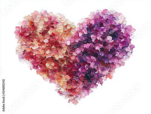 Romantic heart design for a passionate Valentine’s or Women’s Day greeting.
