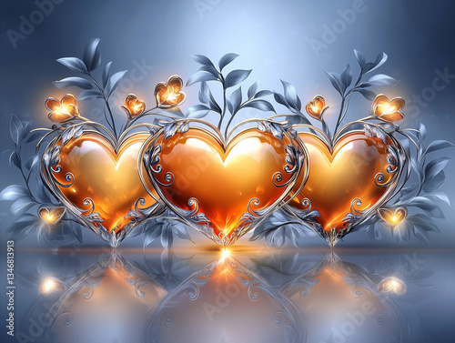 Simple heart-filled image for a classic Valentine’s Day or Women’s Day greeting.