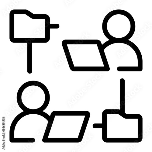 file sharing line icon