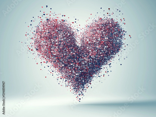Bright heart-filled designs for a festive and joyful Valentine’s or Women’s Day card.