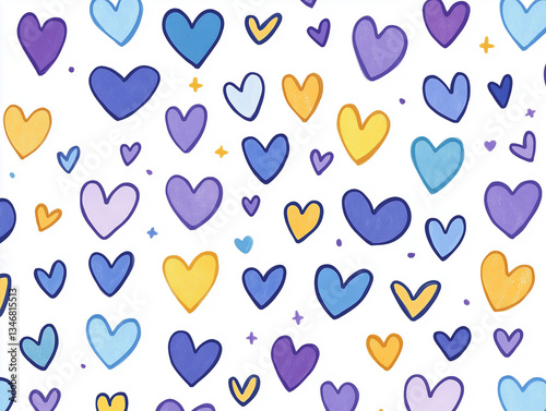 Elegant heart patterns for a sophisticated Valentine’s or Women’s Day greeting card.