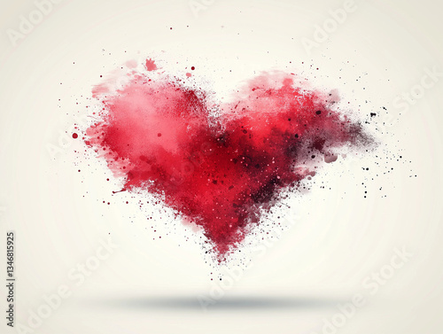 Fun heart-filled designs for a joyful postcard, poster, or web element.